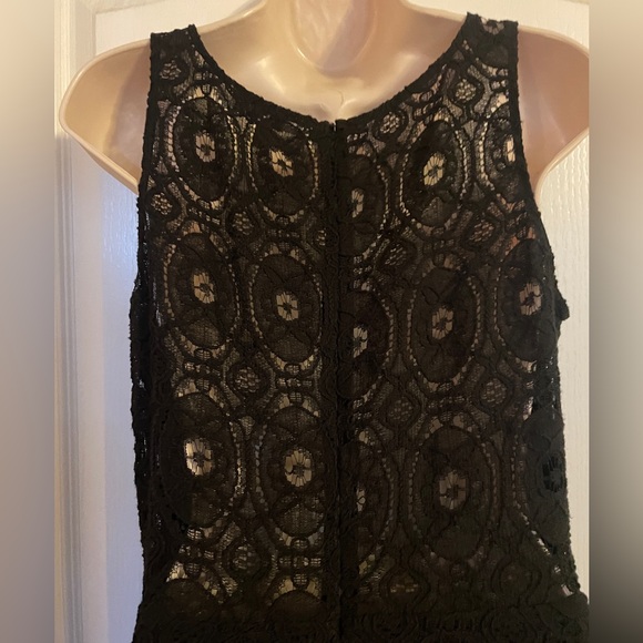 BB Dakota Black Fit and Flare A-Line Lace Cocktail Dress 8 Party Witchy Prom - Picture 4 of 6